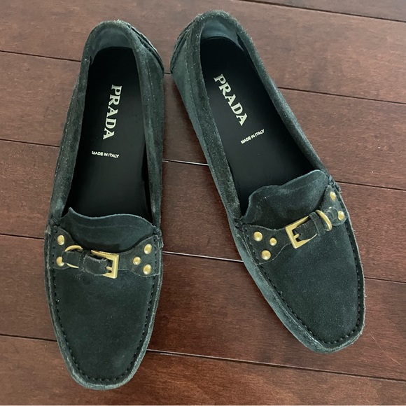 Prada Suede Loafers - Picture 1 of 5